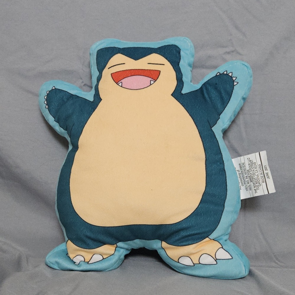 Pokemon Snorlax Plush Pillow‎ 14" Throw Cushion Stuffed Toy Nintendo 2021